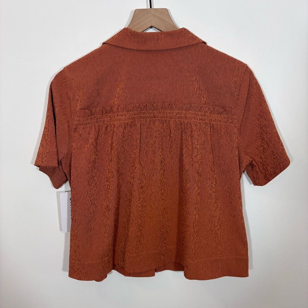 Athleta Echo Top NEW with tags Size Small Textured Brown - Picture 7 of 13